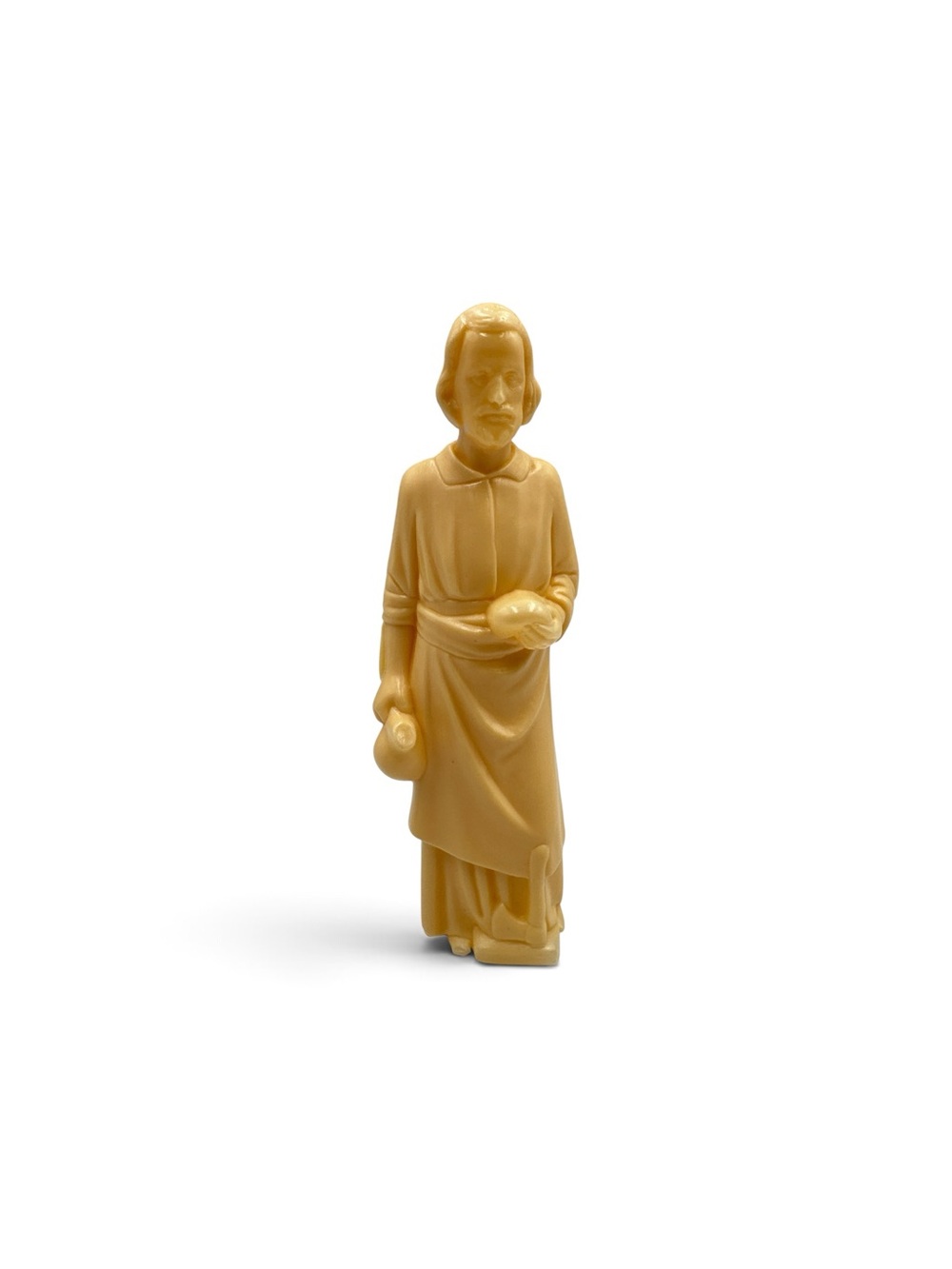 Vintage Jesus Blow Mold Figure 7” Gold Plastic Religious Christmas Decor